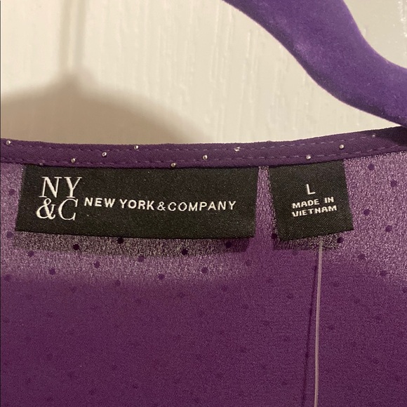 New York & Company Purple Blouse - Picture 2 of 4